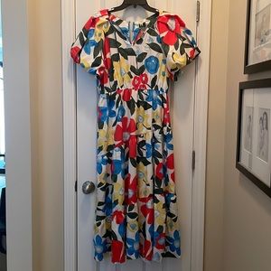 Umgee floral dress with puff sleeves M New